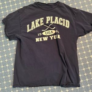 Dark blue lake placid t shirt